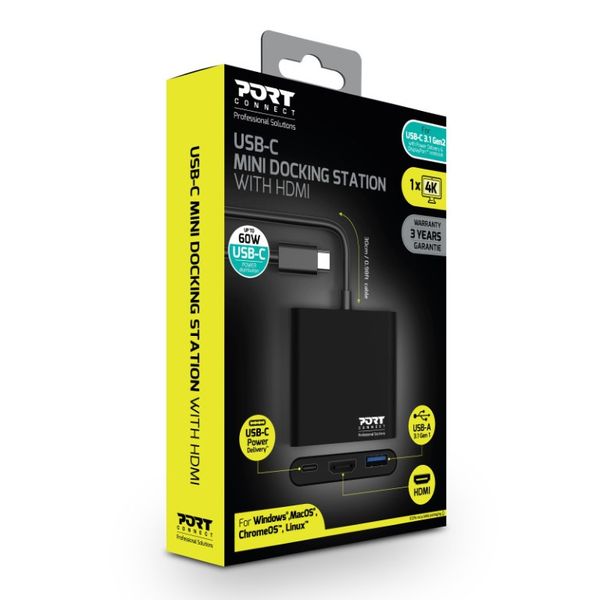 PORT DESIGNS USB-C 3v1, Docking station
