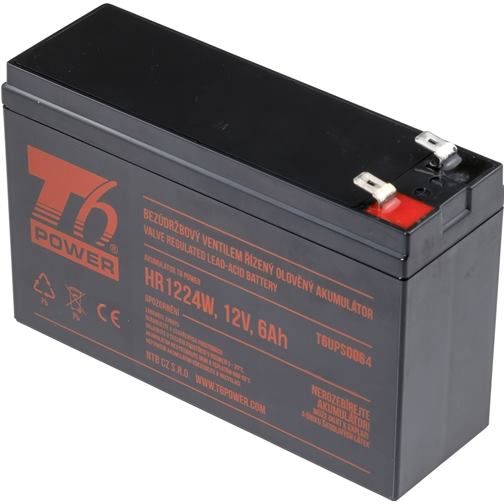 T6 POWER Akumulátor pro UPS, HR1224W, 12V, 6Ah