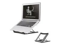 Stojan - pro notebook (počítač) - ocel s práškovým nátěrem - černá - velikost obrazovky: 10"-15" - na stůl