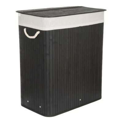 Koš na prádlo G21 Bambus 105l Black