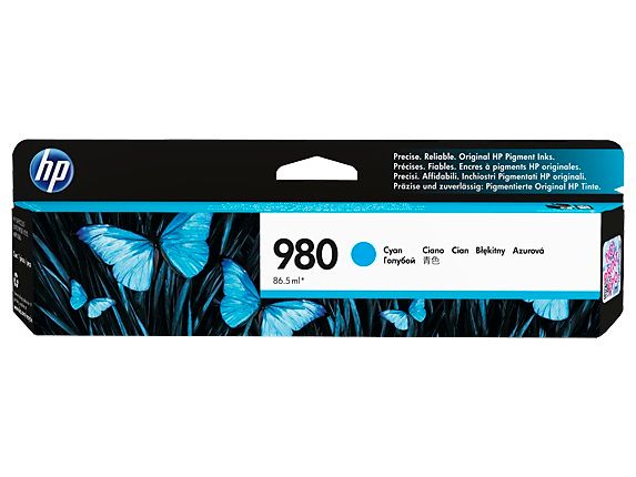 HP 980 azurová inkoustová kazeta, D8J07A