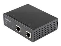 StarTech Industrial Gigabit PoE Injector, High Speed/High Power 90W, 802.3bt PoE++ 48V-56VDC DIN Rail UPoE/Ultra Power Over Ethernet Injector Adapter, -40C to +75C, Rugged, Gigabit PoE - 90W PoE++ Injector (POEINJ1G90W) - Dávkovac energie - 90 Watt - výstupní konektory: 2 - cerná