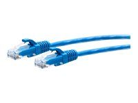 Blue - Patch kabel - RJ-45 (M) do RJ-45 (M) - 2.7 m - 4.8 mm - UTP - CAT 6a - lisovaný, provedení bez hrbolků - modrá