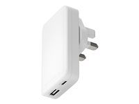 Síťový adaptér - 45 Watt - 3 A - 2 výstupní konektory (USB-C, USB) - bílá