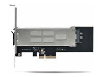 Startech M.2 NVMe SSD to PCIe x4 Mobile Rack/Backplane with Removable Tray for PCI Express Expansion Slot, Tool-less Installation, PCIe 4.0/3.0 Hot-Swap Drive Bay, Key Lock - 2 Keys Included - Adaptér rozhraní - M.2 - M.2 NVMe Card / PCIe 4.0 (NVMe) - PCIe 4.0 x4 - cerná, stríbrná - pro Startech Expansion Slot Rear Exhaust Cooling Fan with LP4 Connector (FANCASE)