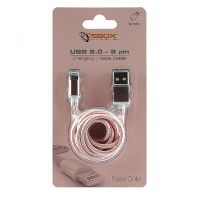 SBOX IPH7-RG Apple Lightning/USB-A růž/zlatá 1,5m
