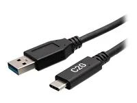 USB kabel - USB typ A (M) do USB-C (M) - USB 3.2 Gen 1 - 30 V - 3 A - 30 cm - lisovaný - černá