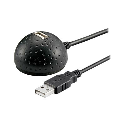 Kabel USB 2.0 GOOBAY prodlužovací s podstavcem na stůl, černý