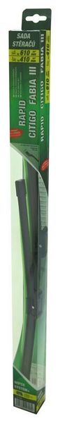 Ploché stěrače COMPASS FLAT SET 610+410 mm GREEN FAB III/RAP/CIT