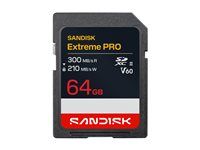 SanDisk Extreme PRO - Paměťová karta flash - 64 GB - Video Class V60 / UHS-II - SDXC UHS-II