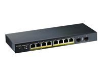 Přepínač - inteligentní - 8 x 10/100/1000 (PoE+) + 2 x gigabitů SFP - desktop, pro připevnění na zeď - PoE+ (77 W)