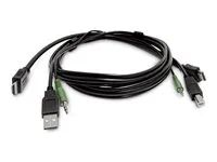Startech - Kabel adaptéru - HDMI, USB typ A, audio jack 3,5 mm s piny (male) do HDMI, USB Type B, audio jack 3,5 mm s piny (male) - 3 m