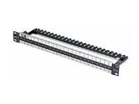 Startech - Záslepný patch panel keystone - with cable management bar, for RJ45 - montáž na stenu, montáž do racku - CAT 6a/8 - STP/UTP - cerná - 1U - 19" - 48 portu - kompatibilní s TAA