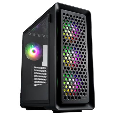 FORTRON CUT593P, PC Herní skříň, černá