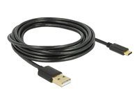 USB kabel - USB-C (M) do USB (M) - USB 2.0 - 3 A - 3 m - černá