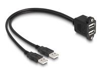 USB 2.0 Cable 2 x USB Type-A male to 2 x