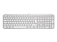 Klávesnice - podsvícená - bezdrátový - Bluetooth LE - QWERTY - americká angličtina - klávesový spínač: Scissor-Key - bledě šedá
