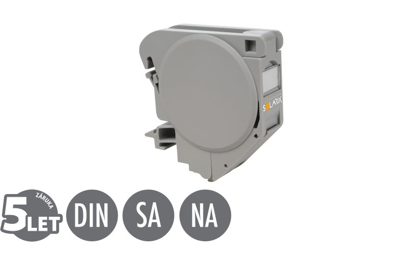 Držák keystonu 1 x RJ45 na DIN lištu šedý