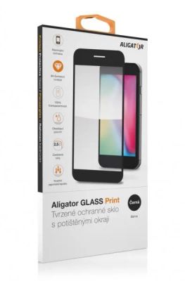 Aligator sklo GLASS PRINT Samsung S25+ černá