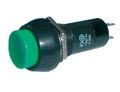 Přepínač tlačítko kulaté OFF-(ON) 250V/1A zelené