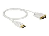 Kabel adaptéru - jeden spoj - DisplayPort (M) do DVI-D (M) - DisplayPort 1.2a - 1 m - pasivní - bílá