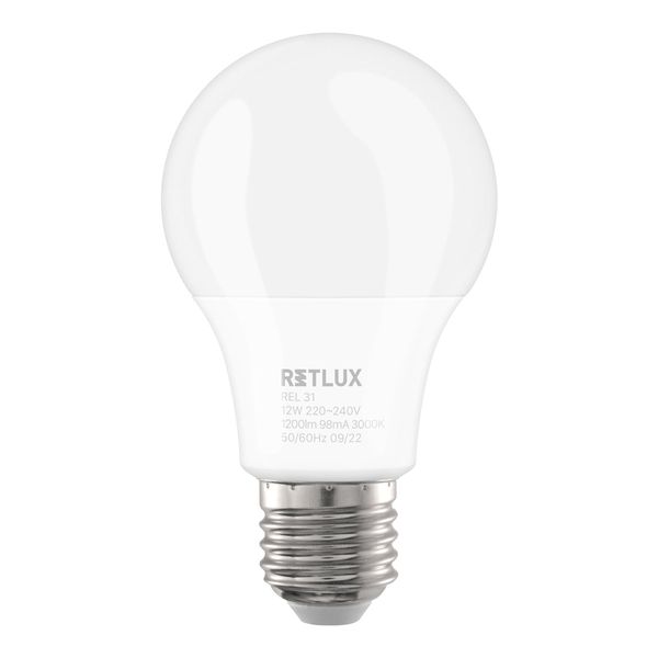 Žárovka LED E27 12W A60 bílá teplá RETLUX REL 31 2ks