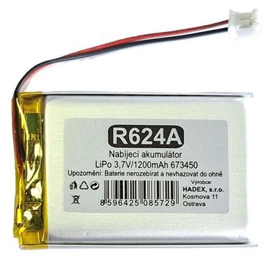 Nabíjecí baterie LiPo 3,7 V/1200 mAh 673450 HADEX