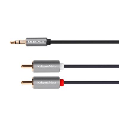 Kabel Jack 3.5mm stereo/2x Cinch 3m KRUGER & MATZ KM1216 Basic