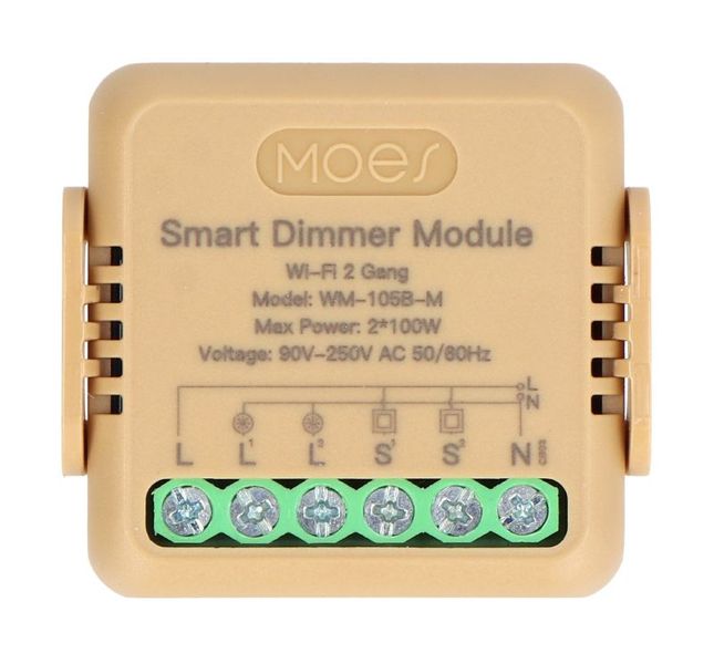 Chytrý ovladač osvětlení MOES Switch Module MS-105B-M WiFi Tuya