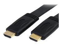 Ultra HD 4k x 2k HDMI Cable - HDMI to HDMI M/M - Flat HDMI Cable (HDMIMM6FL) - Kabel HDMI s ethernetem - HDMI s piny (male) do HDMI s piny (male) - 1.8 m - černá