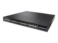 Cisco Catalyst 3650-48FQM-S - Prepínac - L3 - rízený - 48 x 10/100/1000 (PoE+) + 4 x 10 Gigabit SFP+ - desktop, Lze montovat do rozvadece - PoE+ (775 W) - repasováno