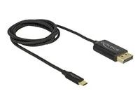 Kabel DisplayPort - USB-C (M) do DisplayPort (M) - DisplayPort 1.2 - 1 m - podporuje 4K, USB napájení - černá