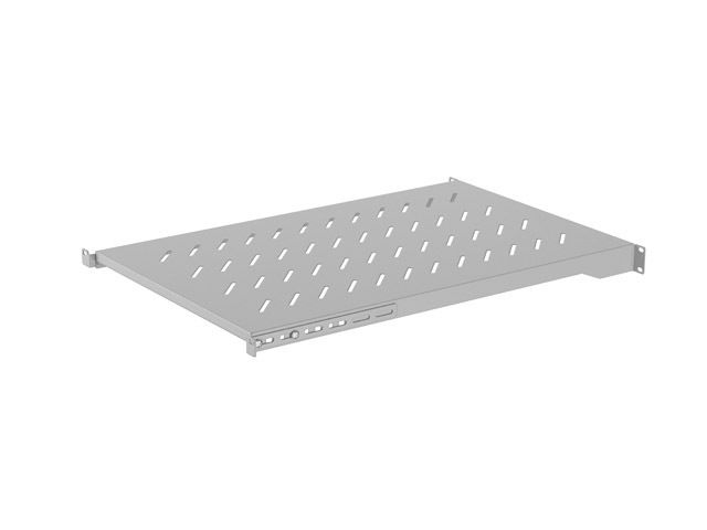 Lanberg police pro 19" skříně 1000MM šedá (1u/483x700mm nosnost do 25KG, 4bodová montáž)