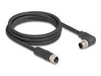 M12 Cable L-coded 4 pin male right angle