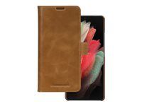 Pouzdro s klopou pro mobilní telefon - kůže full-grain - bronz - pro Samsung Galaxy S21 Ultra 5G