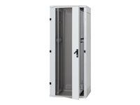 19'' stojanový rozvaděč 42U/800x1200mm prosklené dveře, IP20 nosnost 800kg světle šedý RAL7035