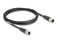 M12 Cable A-coded 8 pin male to male PVC