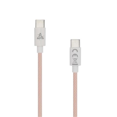 SBOX Kabel USB-C samec/USB-C samec, 1m, růžový
