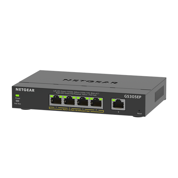 Netgear 5PT ge plus swch w/ poe+