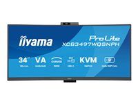 LED monitor - zakřivená - 34" (31.3" zobrazitelný) - 3440 x 1440 UWQHD @ 120 Hz - VA - 300 cd/m² - 3000:1 - 0.4 ms - 2xHDMI, DisplayPort, USB-C - reproduktory - matná čerň