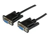 DB9 Female to Female - 9 pin RS232 Null Modem Cable - 2 meter, Black - Null modem kabel - DB-9 (F) do DB-9 (F) - 2 m - lisovaný, křídlové šrouby - černá - pro P/N: PCI2S5502, PEX4S953, PEX4S953LP