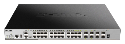 D-Link DGS-3630-28PC/SI L3 sw 24Gb PoE, 4x10G SFP+
