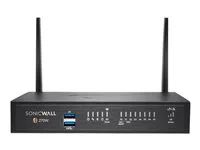 Bezpečnostní zařízení - s 3 roky pokročilé ochrany a Cloud Secure Edge na 1 rok SIA-Basic (10 uživatelů) a 1 rok SPA-Advanced (3 uživatelé) - 1GbE - Wi-Fi 5 - 2.4 GHz, 5 GHz - SonicWall Promotional Tradeup - desktop