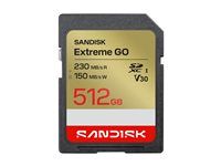 SanDisk Extreme Go - Pametová karta flash - 512 GB - Video Class V30 / UHS-I U3 - SDXC UHS-I