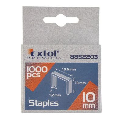 Spony 6 mm 10.6x0.52x1.2 mm EXTOL PREMIUM 8852201 1000 ks