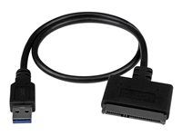 USB 3.1 Gen 2 10Gbps with UASP External HDD/SSD Storage Converter (USB312SAT3CB) - Řadič úložiště - 2.5" - SATA 6Gb/s - USB 3.1 (Gen 2) - černá