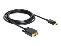 Kabel DVI - DisplayPort (M) do DVI-D (M) - 3 m - křídlové šrouby