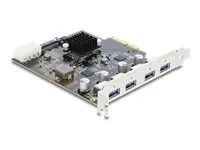 Delock - USB adaptér - PCIe x4 - USB x 4