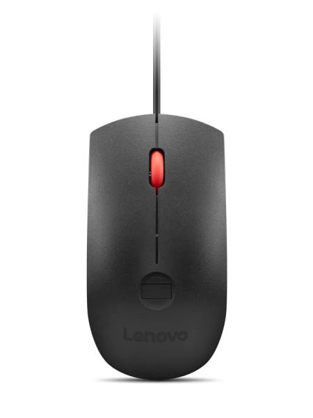 Lenovo Fingerprint Biometric USB Mouse Gen 3/Kancelářská/Optická/2 000 DPI/Drátové USB-A/Černá