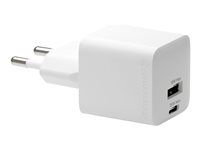 Síťový adaptér - 25 watt - 2 výstupní konektory (USB-C, USB) - bílá - Evropa